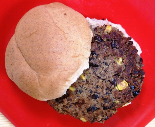 Spicy Black Bean Veggie Burgers