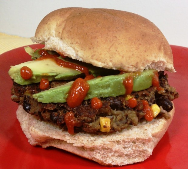 Spicy Black Bean Veggie Burgers