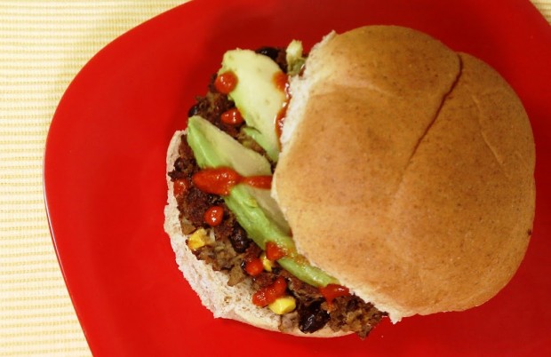 Spicy Black Bean Veggie Burgers