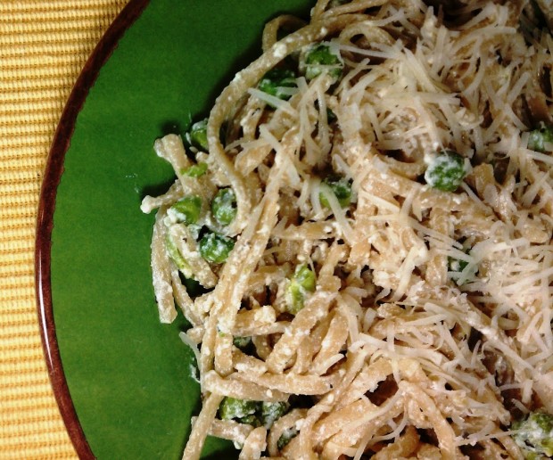 Parmesan Linguini with Peas