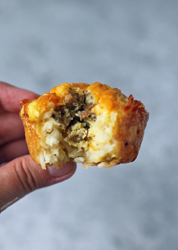Sausage Egg and Cheese Hash Brown Cups