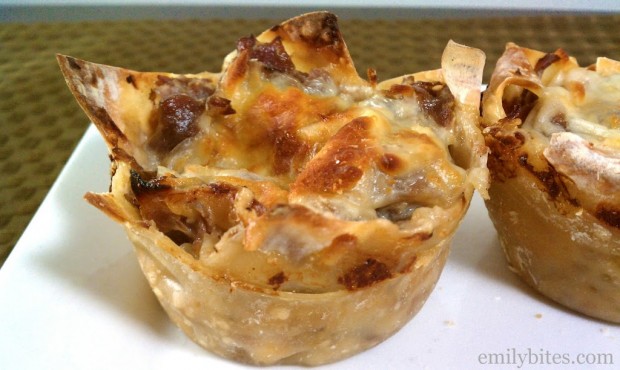 French Dip Wonton Cupcakes