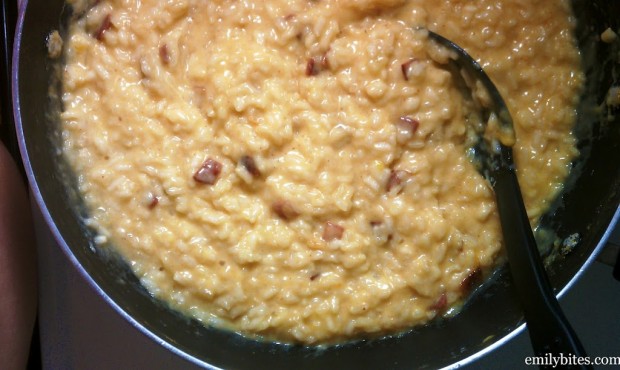 Bacon, Cheddar and Beer Risotto