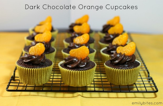 Dark Chocolate Orange Cupcakes
