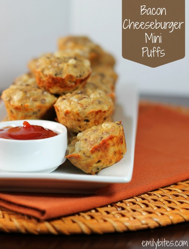 Bacon Cheeseburger Mini Puffs