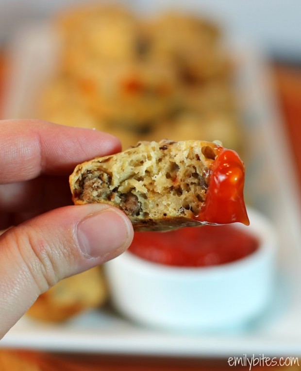Bacon Cheeseburger Mini Puffs