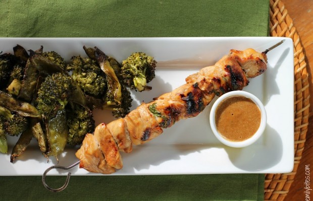 Thai Chicken Skewers with Peanut Sauce