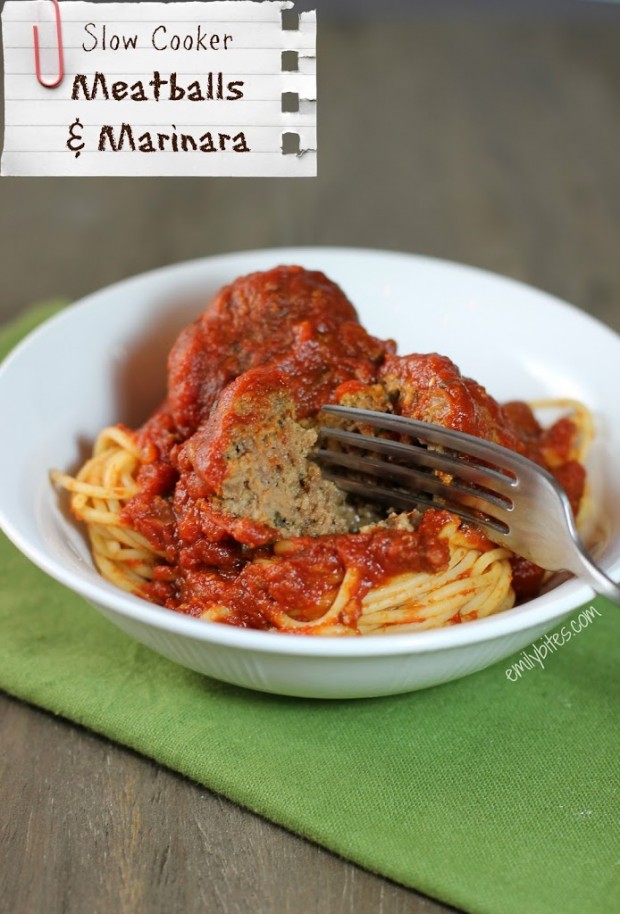 Slow Cooker Meatballs and Marinara