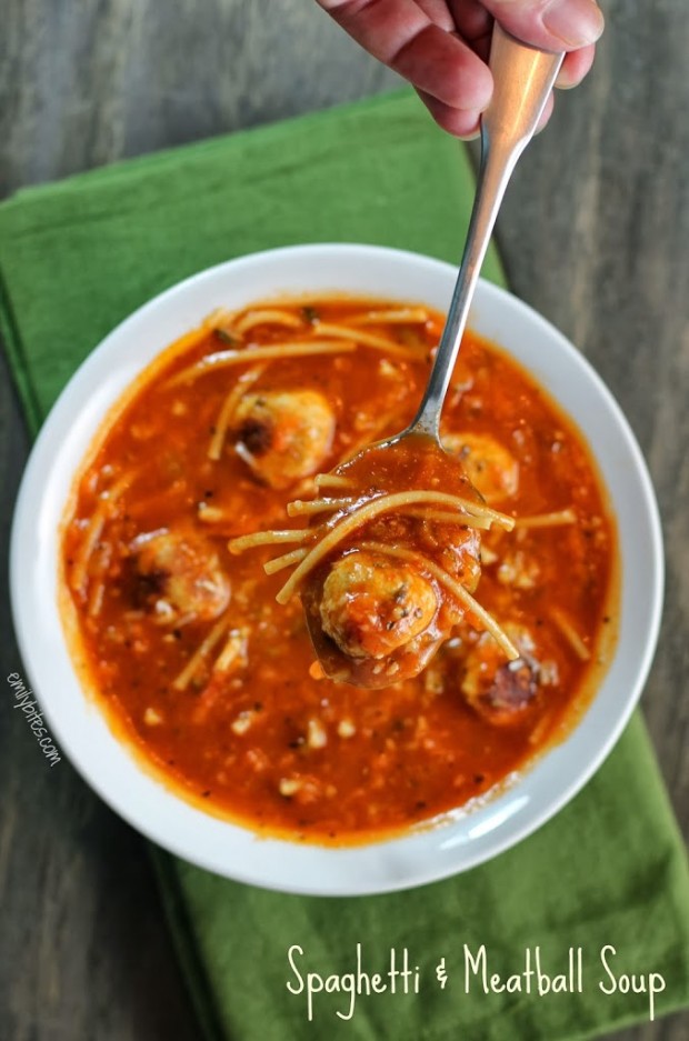 Spaghetti and Meatball Soup