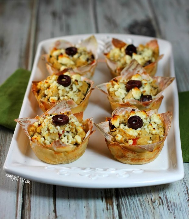 Mediterranean Wonton Cupcakes