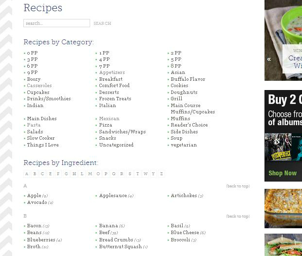 recipe index