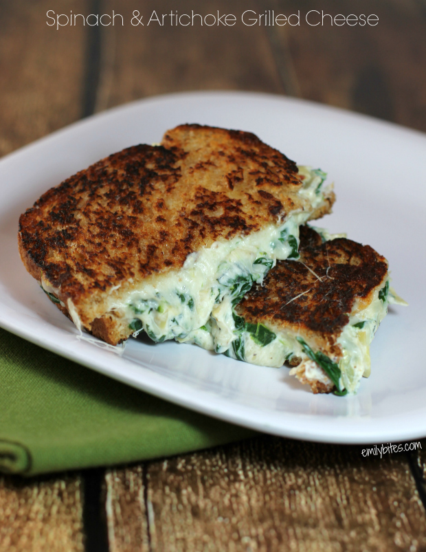 Spinach & Artichoke Grilled Cheese