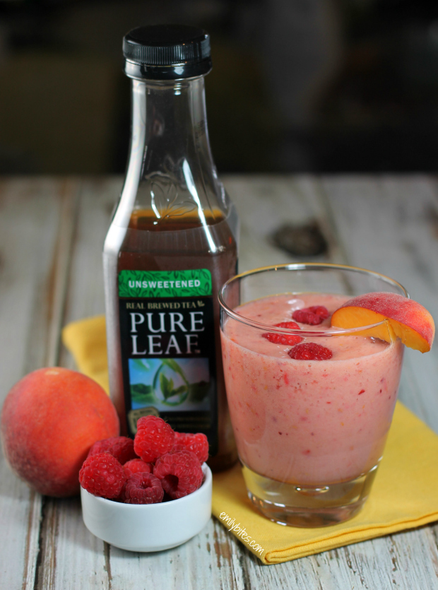 Raspberry Peach Tea Smoothie