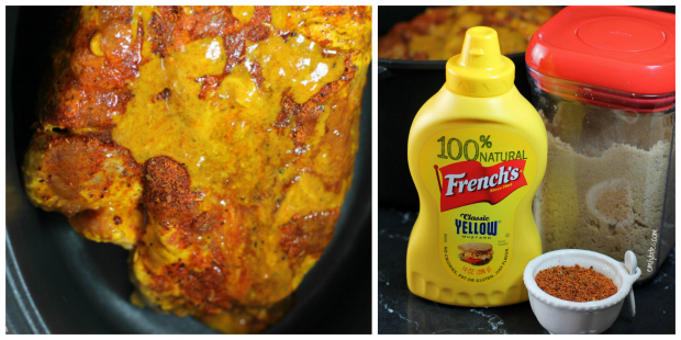 Slow Cooker Mustard Rubbed Pulled Pork