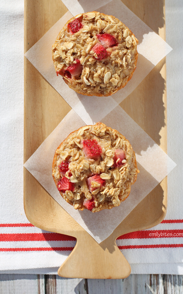 Strawberry Banana Baked Oatmeal Singles