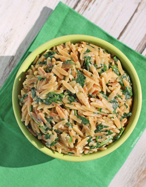 Spinach and Parmesan Orzo