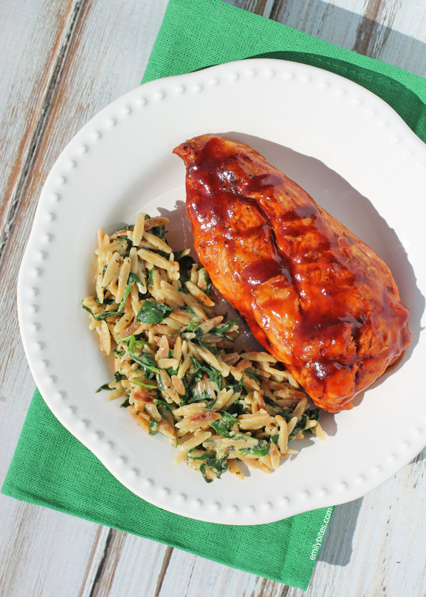 Spinach and Parmesan Orzo