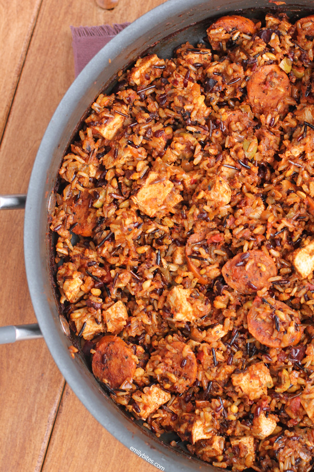 Chicken and Chorizo Salsa Skillet