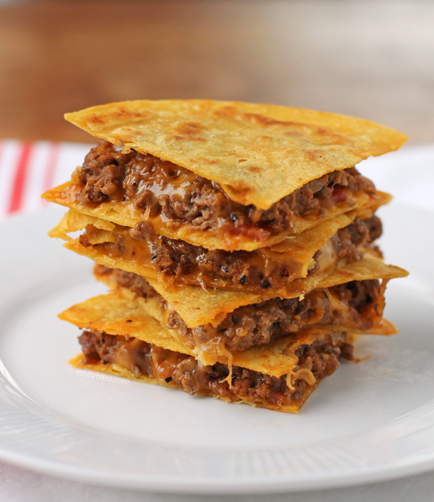Bacon BBQ Cheeseburger Quesadillas