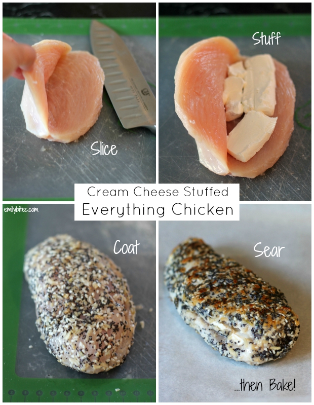 Cream Cheese Stuffed Everything Chicken