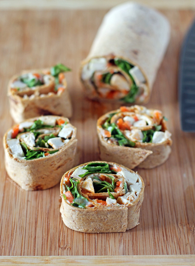 Buffalo Chicken Pinwheel Wraps