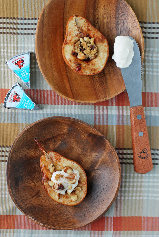Cheesy Cinnamon Baked Pears