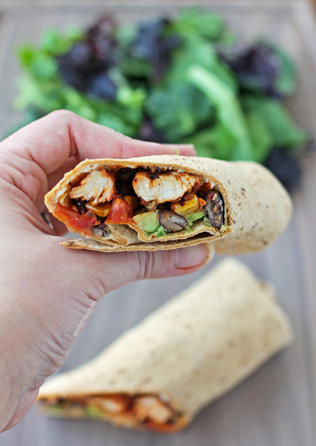 Spicy Southwest Chicken Wraps