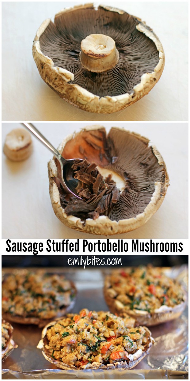 Sausage Stuffed Portobello Mushrooms