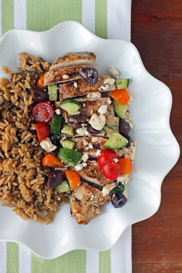 Mediterranean Topped Grilled Chicken