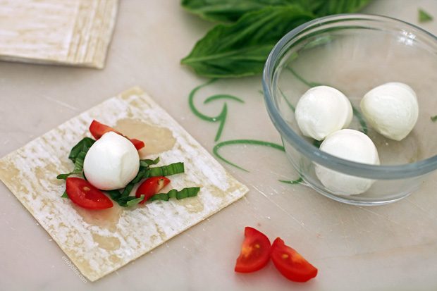Caprese Wonton Bites