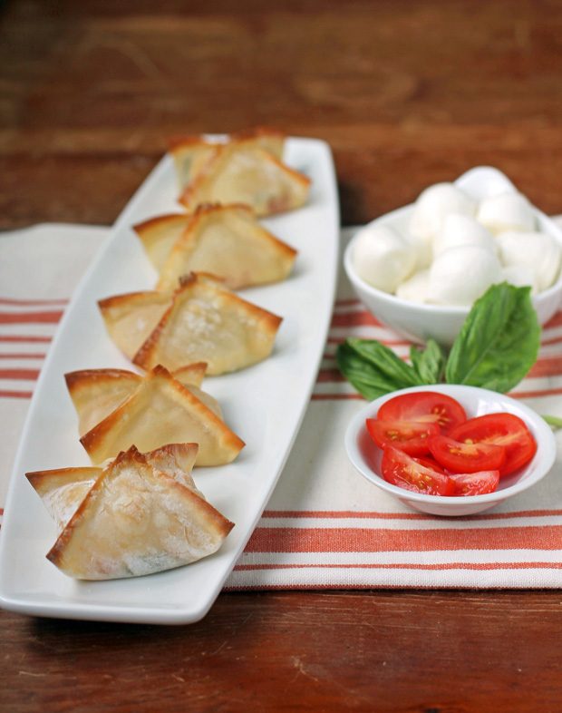 Caprese Wonton Bites