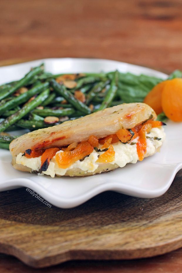 Apricot Goat Cheese Stuffed Chicken