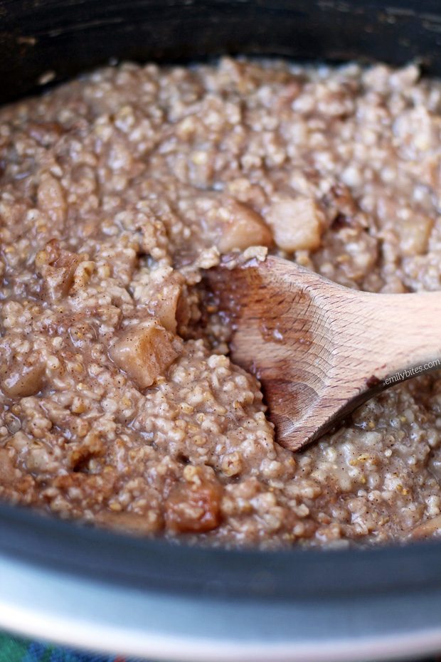 Apple Cinnamon Slow Cooker Oatmeal