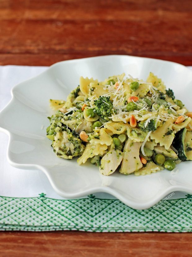 Chicken Pesto Parmesan Pasta Skillet