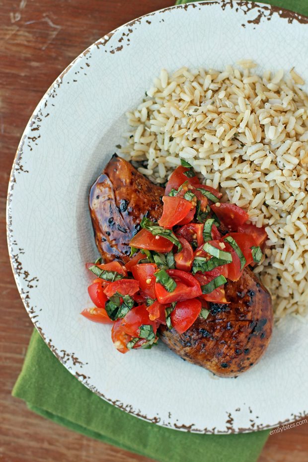 Bruschetta Topped Balsamic Chicken