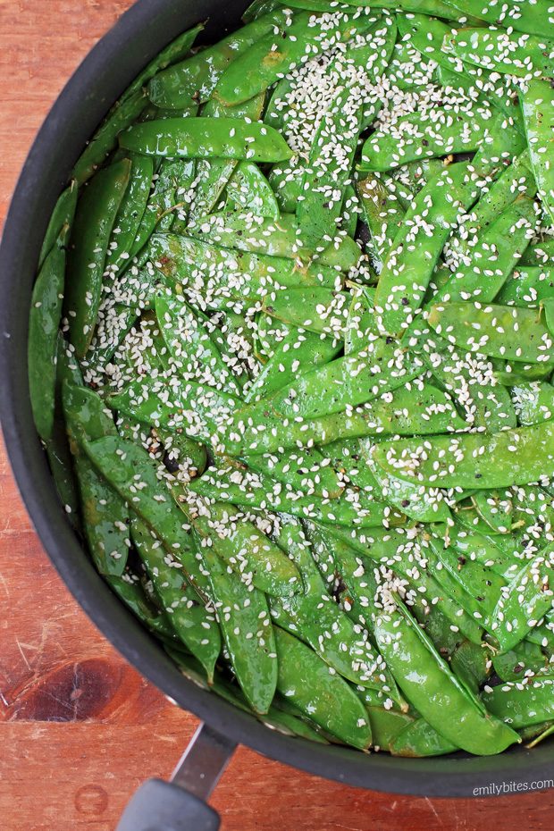 Lemon Sesame Snow Peas