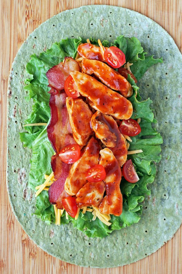 Barbecue Chicken Bacon Wraps