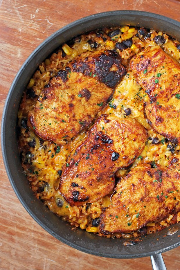 Mexican Chicken Cauliflower Rice Skillet