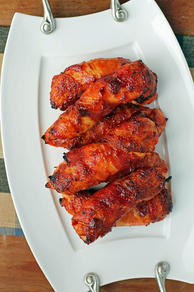 Barbecue Bacon Wrapped Chicken Tenders