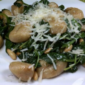 Brown Butter Gnocchi with Spinach and Pine Nuts