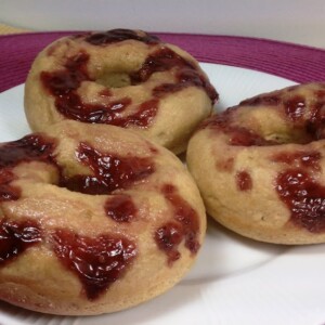 Baked Peanut Butter & Jelly Doughnuts