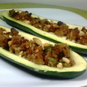 Sausage-Stuffed Baked Zucchini