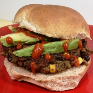 Spicy Black Bean Veggie Burgers