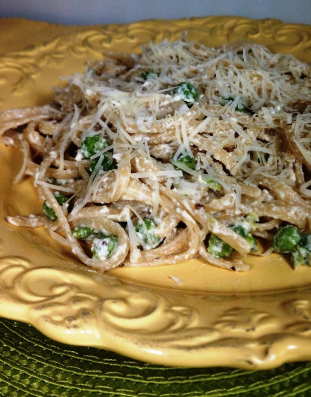 Parmesan Linguini with Peas