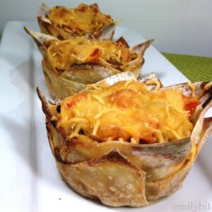Cheeseburger Wonton Cupcakes