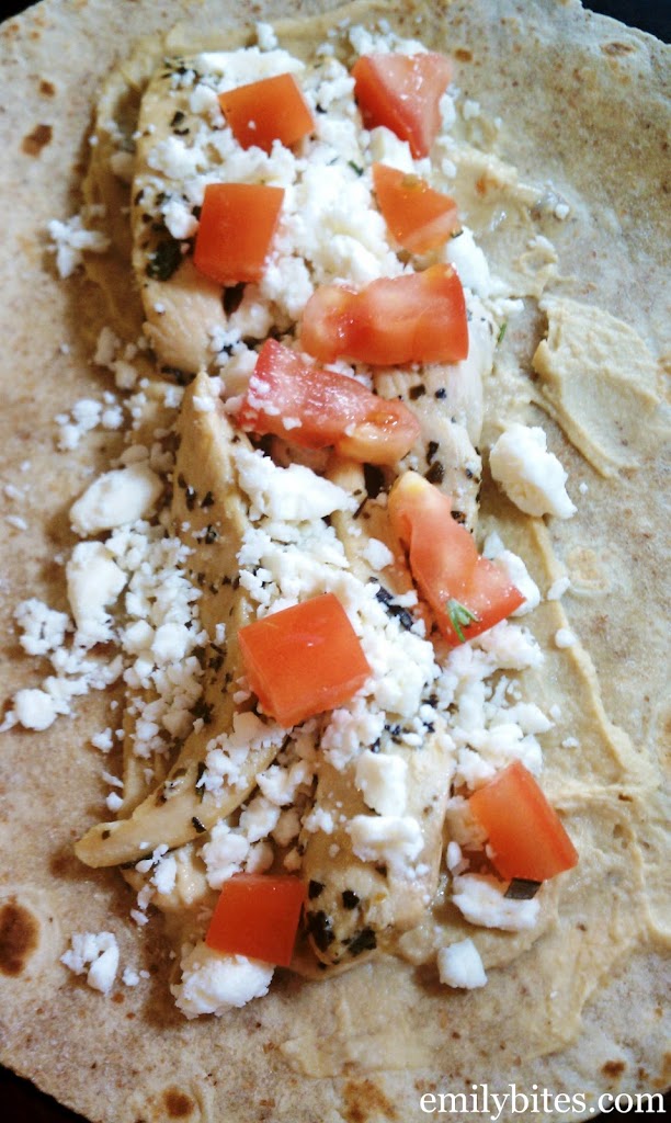Mediterranean Chicken Wraps Filling