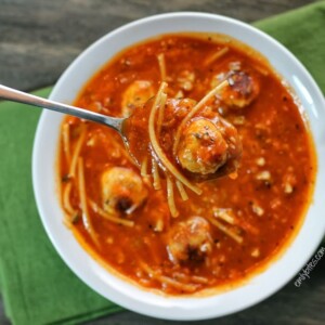 Spaghetti and Meatball Soup