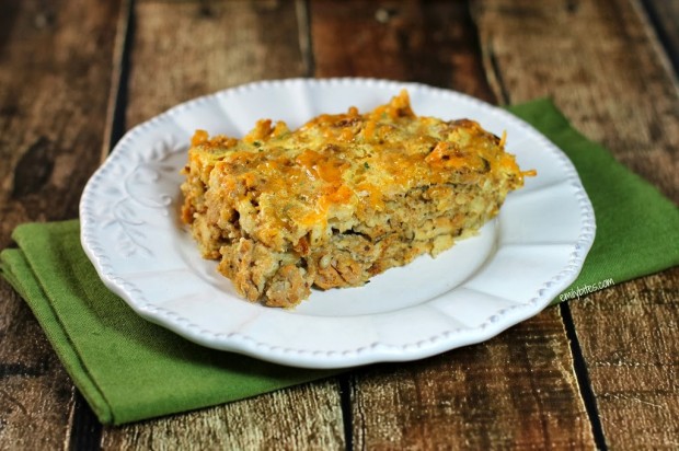 Sausage and Stuffing Brunch Bake