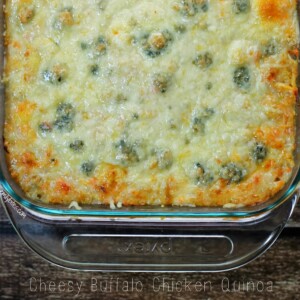 Buffalo Chicken Quinoa Bake