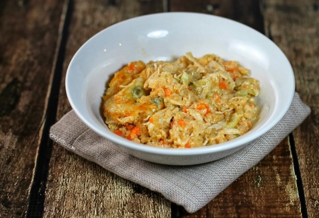 Buffalo Chicken Quinoa Bake